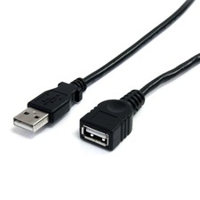 StarTech.com 3 ft Black USB 2.0 Extension Cable A to A - M/F - 3 ft USB A to A C picture