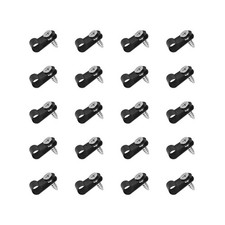 100 Pcs Wire Clamps, 1/4 Black Cable Clamp R-Type picture