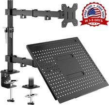 Soporte 360° Doble Para Laptop y Monitor LCD Montaje Ajustable De Escritorio New picture