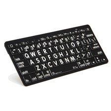 Logickeyboard LargePrint Bluetooth White on Black Keyboard Wireless picture