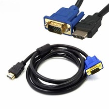 10 FT LONG HDMI-compatible TO VGA MONITOR CABLE COMPUTER TO TV CORD 15-PIN picture