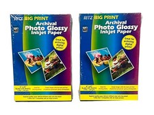 2 Ritz Big Print Archival Photo Glossy Inkjet Paper 4x6 50 sheets - NEW SEALED picture