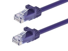 Flexboot Cat6 Ethernet Patch Cable Network RJ45 Stranded UTP 24AWG 5ft Purlple picture