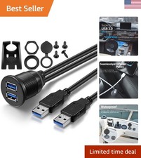 Versatile USB 3.0 Flush Mount Cable for Cars, Boats & Motorcycles – Waterproof picture