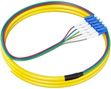 6 Strand LCUPC Fiber Pigtail Singlemode 9/125 Optical Pigtail 1.5 Meters picture
