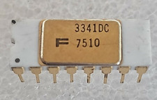 Rare White Gold Ceramic FAIRCHILD MOS Memory IC FIFO 4 Bit IC 3341DC RAM MEMORY picture
