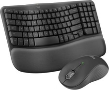 Logitech Wave Keys MK670 Wireless Ergonomic Keyboard and Mouse Combo Black picture