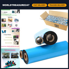24 Rolls Premium Wax Thermal Transfer Ribbon 4.33'' x 244' for Barcode Printers picture