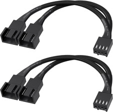 Cable Matters 2-Pack 2 Way 4-Pin PWM Fan Splitter Cable, 4 Inches picture