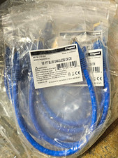 46 NEW Legrand Cat6 RJ-45 Ethernet Patch Cable 1 ft Blue Snagless  picture
