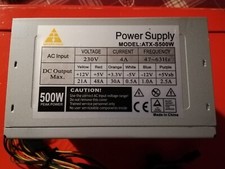 GOLDEN FIELD S500W - 500W Fixed PC Power Supply - 20+4 Pin 12V - For Repair picture