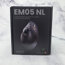 ProtoArc EM05 NL Wireless Vertical Trackball Mouse Blue Open Box Complete picture