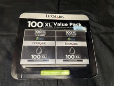 Genuine Lexmark 100 XL Value Pack Black Ink Cartridges (2-Pack) picture