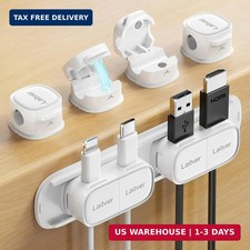 6 Pack Magnetic Cable Clips [1s Open/Lock], Cord Organizer Holder | Strong Adhes picture