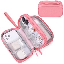 FYY Electronic Organizer, Travel Tech Pouch Bag, 7.5 x 4.3 x 2.2 inches, Pink picture