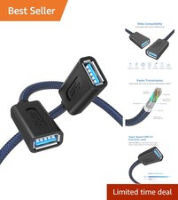 Durable 3.3FT USB 3.0 Female Extension Cable - Connect & Transfer Effortlessly picture