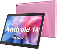 COOPERS Tablet 10 inch, Android 14 Tablet, 32GB ROM 1TB Expand Computer Pink picture