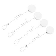4PCS 3.3ft Retractable Cable Security Lock with Latch Wrench 150 g White picture