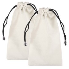2 Pcs Cell Phone Sleeves (Size M) - Phone Storage Pouch Organizer Velvet, White picture