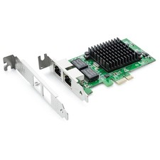 Dual Gigabit Network Card, Intel 82576 Chip, 2 RJ45 Ports, PCIe Low Profile, Eth picture