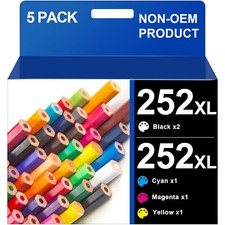 5P T252XL 252XL 252 XL Ink Cartridges For Epson WorkForce WF-3640 7710 7620 7720 picture
