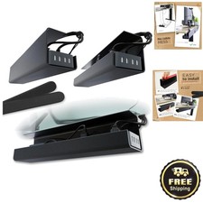 17-Inch No-Screw Cable Management Trays - 2-Pack for Enhanced Workspace Elegance picture
