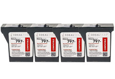 (4X) NEW SEALED IDEALSEAL 797- Fluorescent Red Ink CartridgeS (K700) picture
