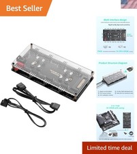 8-Channel Dual-Function 5V 3-Pin + 4-Pin PWM ARGB Fan Hub 2510 4-Pin Fan Conn... picture