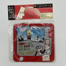 1996 Dilbert Cartoon Mouse Pad, Scott Adams, 