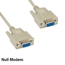 25ft Null Modem DB9 Female to Female Cable 28AWG Serial RS-232 DTE PC to PC Data picture