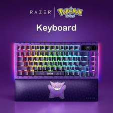 Razer x Pokémon Gengar Wireless Mechanical Keyboard RGB Backlit With Wrist Rest picture