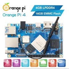 (US STOCK) Orange Pi 4 - RK3399 Rockchip / 4G RAM /16G EMMC / WIFI /C-Charger picture