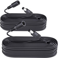 Pack 33ft 12V DC Extension Cable 5.5mm x 2.1mm Male to Female Pure Copper CCTV picture