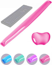 Silicone Gel Keyboard Small, Pink Wrist Rest Set-plus-(new Upgrade Packaging) picture
