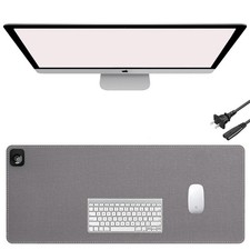 Heated Desk Pad & Mouse Pad – Adjustable Temp & Auto Shut-Off, Large Waterpro... picture
