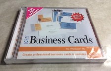Key Business Cards CD-ROM (Create Professional Business Cards) NEW / Sealed 1998 picture