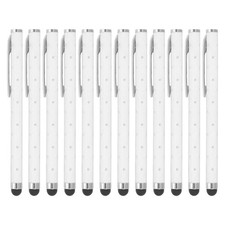 12 Pcs Bling Crystal Stylus Pens for Touch Screens, White picture