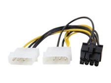 StarTech.com LP4PCIEX8ADP 6.1 in. LP4 to 8 Pin PCI Express Video Card Power Cabl picture