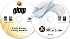 GIMP Photo Editing Software + Office Suite 2026 CD picture