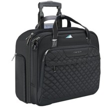 EMPSIGN Premium Laptop Telescoping Handle Briefcase w/ Wheels Fits Up To 15.6