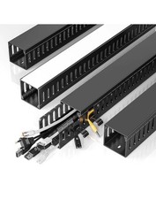 Yecaye 62.8in(4x15.7in) Cable Raceway, Large Under Desk Large, Black  picture