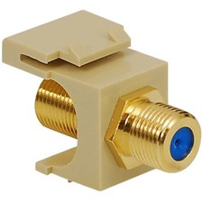 ICC F-Type Modular Jack in HD Style, 3 GHz Gold Plated, Ivory picture