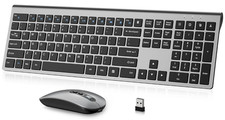 Teclado y Ratón Inalámbricos Recargables Silenciosos Ergonómicos Tamaño Completo picture