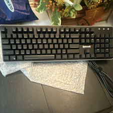 Redragon Wired Backlit Gaming Keyboard & Mouse Bundle 3200 DPI Black/Red NO BOX picture