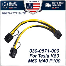 1-6PCS 030-0571-000 Dual 8to8 GPU Power Cable For NVIDIA Tesla K80 M60 M40 picture