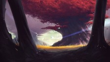 Landscape science fiction spaceship trees Custom Gaming Mat Desk picture