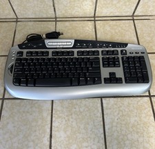 Microsoft Digital Media Pro USB Keyboard KC-0405 Model: 1031 Silver/Black Tested picture