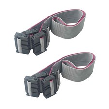 Virello 2Pcs 30CM 16-Pin IDC Flat Ribbon Cable, 2.54mm 16-Pin, Grey picture