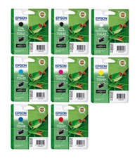 8 Pack Original Epson Stylus Photo Inkjet Color Ink Cartridges T0540-T0549 Set picture