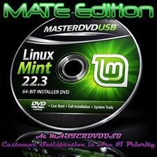 Linux Mint MATE 22.3 – 64‑bit Bootable DVD  AAA+ Laser Printed Label - Fast Ship picture